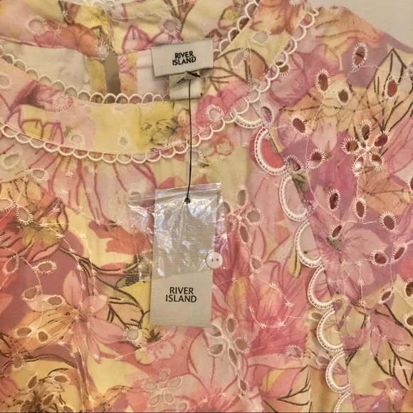 River Island high neck bride tie dress - Picture 9 of 10